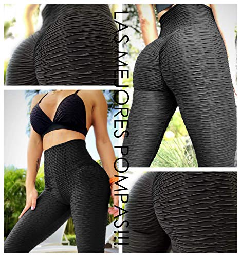 FITTOO Mallas Leggings Mujer Pantalones Deportivos oga Alta Cintura Elásticos Transpirables Negro S