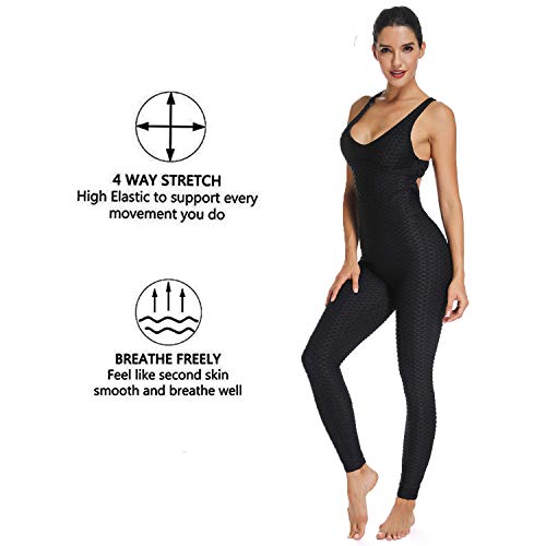 FITTOO Mallas Pantalones Deportivos Leggings Mujer Yoga de Alta Cintura Elásticos Yoga Elásticos Negro S