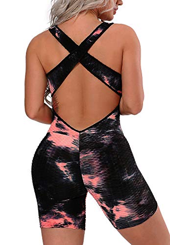 FITTOO Mono Pantalones Cortos Leggings Mujer Mallas Yoga Alta Cintura Elásticos Transpirables #1 Negro M