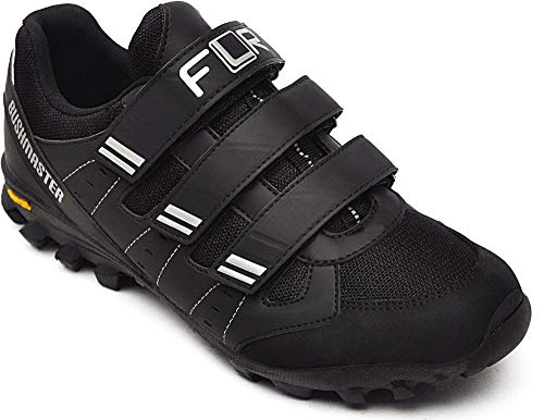 FLR Bushmaster MTB/Zapatilla de Trail en Negro/Plata – Cierre de Velcro, Color, Talla Talla 38