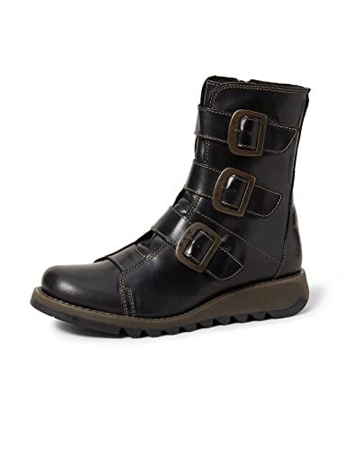 Fly London SCOP110FLY, Botas Estilo Motero Mujer, Negro (Black 000), 38 EU