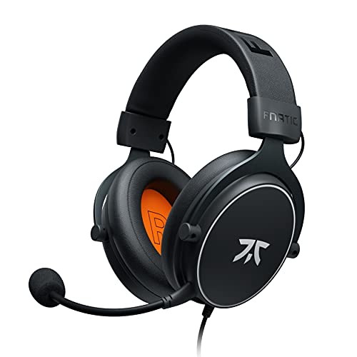 Fnatic React - Auriculares Gaming para Videojuegos, Sonido estéreo preciso, Micrófono Desmontable, Controladores de 53 mm, Marco Metálico, Conector de 3.5 mm [PC, PS4, PS5, Xbox One, Xbox Series X]