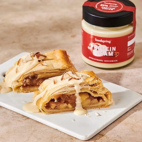 foodspring Crema Proteica Strudel de Manzana, 6 x 200g, Sabor Edición Limitada, 85% Menos de Azúcar,* 6x Más Proteína,* Sin Aceite de Palma