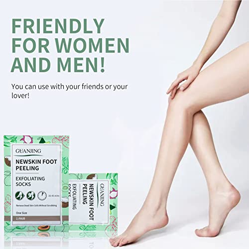 Foot Peel Mask, Mascarilla Pies Callos y Células Muertas, 2 Pares de Mascarilla para Pies Blanqueadora, Apto Para Tacones Agrietados para Remodelar Pies de Tacto Suave Foot Peeling Mask