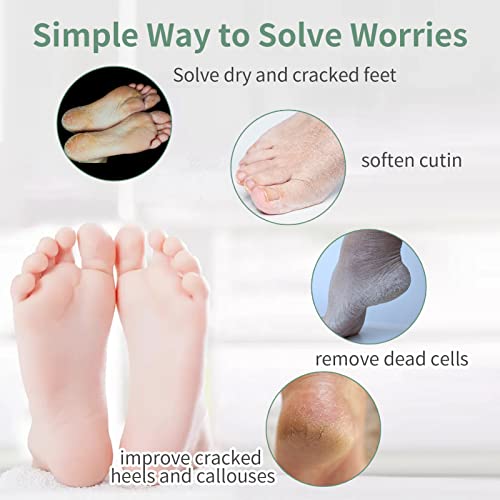 Foot Peel Mask, Mascarilla Pies Callos y Células Muertas, 2 Pares de Mascarilla para Pies Blanqueadora, Apto Para Tacones Agrietados para Remodelar Pies de Tacto Suave Foot Peeling Mask