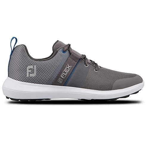 FootJoy Flex, Zapatos de Golf Hombre, Gris/Azul, 39 EU