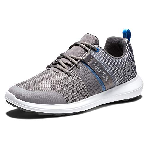 FootJoy Flex, Zapatos de Golf Hombre, Gris/Azul, 39 EU