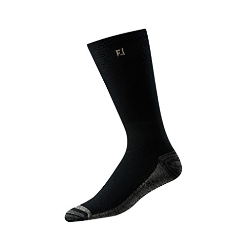 Footjoy ProDry Crew Calcetines, Hombre, Negro(Negro17022), One Size (Tamaño del Fabricante:Unica)