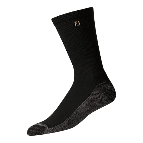 Footjoy ProDry Crew Calcetines, Hombre, Negro(Negro17022), One Size (Tamaño del Fabricante:Unica)