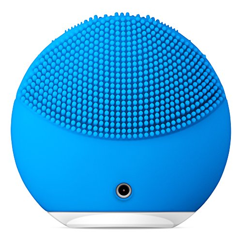 FOREO LUNA mini 2 Aquamarine cepillo de limpieza facial para todo tipo de pieles, cabezal de 3 zonas, ultra higiénico, 8 intensidades, 300 usos por carga, impermeable, 2 años de garantía