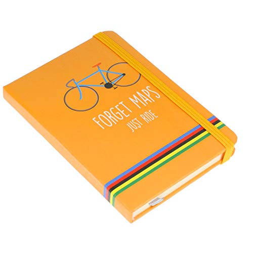 Forget Maps Just Ride Bicycle A6 - Cuaderno con reglas, tapa dura, A6