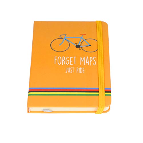 Forget Maps Just Ride Bicycle A6 - Cuaderno con reglas, tapa dura, A6