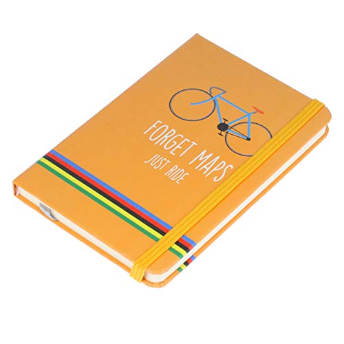 Forget Maps Just Ride Bicycle A6 - Cuaderno con reglas, tapa dura, A6