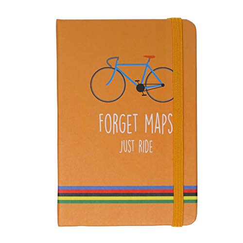 Forget Maps Just Ride Bicycle A6 - Cuaderno con reglas, tapa dura, A6