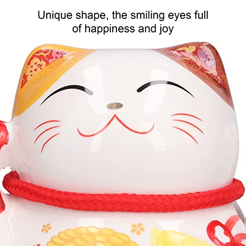 Fortune Cat, Adorno de Mesa Wealth Cat Símbolos de Riqueza Y Buena Suerte para Tiendas, Restaurantes, Tiendas(Viento y agua)