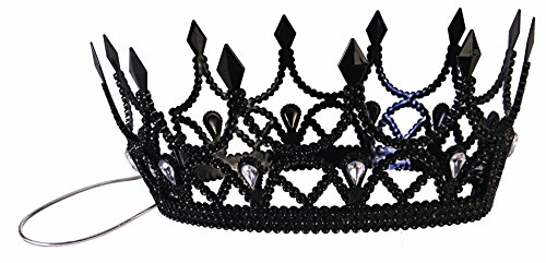 Forum Novelties- Dark Royalty Queen Crown Tirantes, Color negro (black black), talla única (80506)
