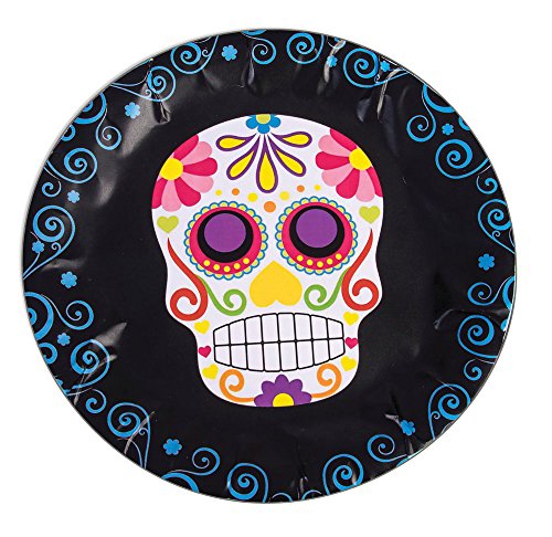 Forum Novelties X77230 Day of the Dead - Plato para hombre, multicolor, talla única