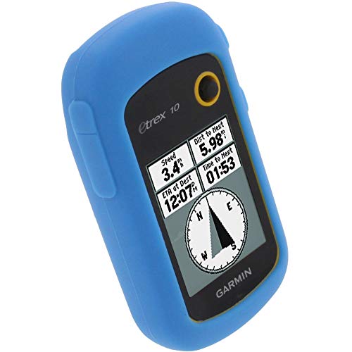 foto-kontor Funda para Garmin eTrex 20x 22x 32x Protectora Silicona Carcasa protección Azul