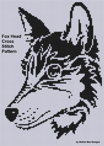 Fox Head Cross Stitch Pattern (English Edition)