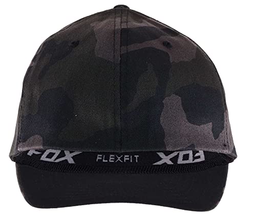 Fox Racing Ellipsoid Black Camo Orange Flexfit Hat - S-M (6 3/8-7 1/4)