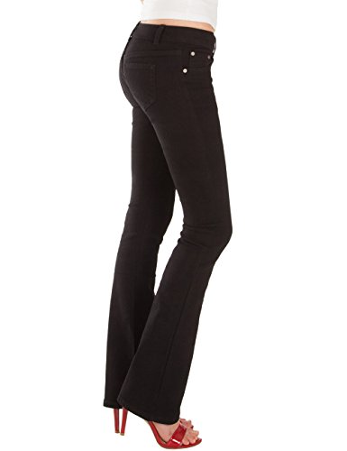 Fraternel Pantalones Vaqueros Mujer Corte Bota Boot-Cut Negro M