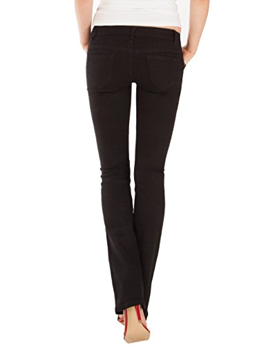 Fraternel Pantalones Vaqueros Mujer Corte Bota Boot-Cut Negro M