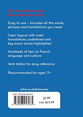 French School Dictionary: Trusted support for learning (Collins School Dictionaries)