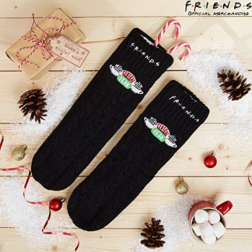 Friends Calcetines Mujer Antideslizantes, Calcetines Mujer Invierno de Punto Para Estar por Casa, Ropa Mujer Invierno, Regalos Para Mujer Adolescentes