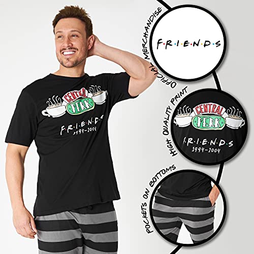 FRIENDS Pijama Hombre y Mujer, Conjunto Camiseta Manga Corta y Pantalon Largo 100% Algodon, Merchandising Oficial Regalos para Hombres y Mujeres Talla S-3XL (2XL)