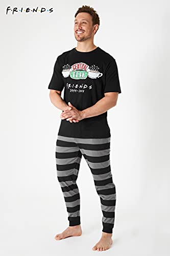 FRIENDS Pijama Hombre y Mujer, Conjunto Camiseta Manga Corta y Pantalon Largo 100% Algodon, Merchandising Oficial Regalos para Hombres y Mujeres Talla S-3XL (2XL)