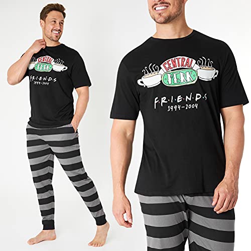 FRIENDS Pijama Hombre y Mujer, Conjunto Camiseta Manga Corta y Pantalon Largo 100% Algodon, Merchandising Oficial Regalos para Hombres y Mujeres Talla S-3XL (2XL)