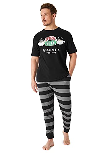 FRIENDS Pijama Hombre y Mujer, Conjunto Camiseta Manga Corta y Pantalon Largo 100% Algodon, Merchandising Oficial Regalos para Hombres y Mujeres Talla S-3XL (2XL)