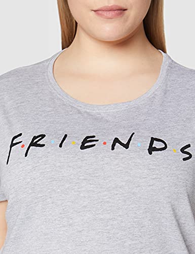 Friends Títulos Camiseta, Gris, M para Mujer