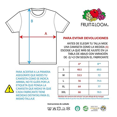 Fruit of The Loom Camiseta Hombre Written and Directed by Quentin Tarantino - 100% algodón (Negro, M)