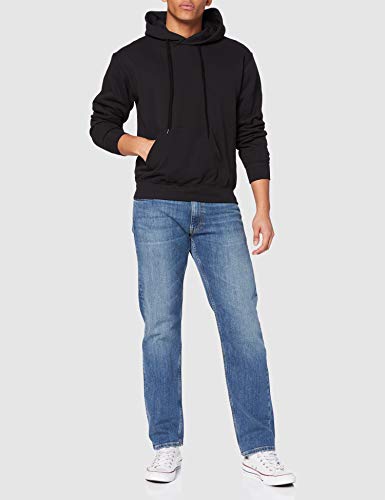 Fruit of the Loom SS026M, Sudadera con capucha y cremallera Para Hombre, Negro (Black), Medium