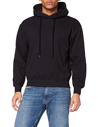 Fruit of the Loom SS026M, Sudadera con capucha y cremallera Para Hombre, Negro (Black), Medium