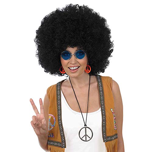 Fun Shack Gran Peluca Morena Estilo Afro de Hippie de los años 70 para Hombre y Mujer