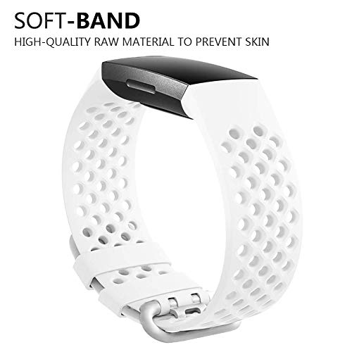 FunBand Fitbit Charge 3/Charge 4 Correa, Edición Especial Soft Silicona Deportes Recambio de Pulseras Ajustable Reemplazo Accesorios para Reloj Fitbit Charge 3/Charge 4