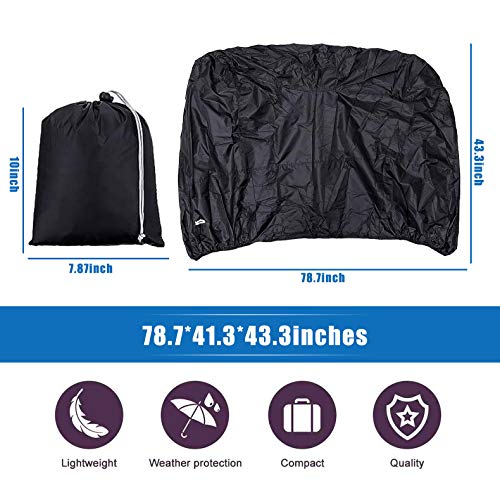 Funda de bicicleta GES para 2 o 3 bicicletas, protección de bucle impermeable, tela oxford, impermeable, protector solar, a prueba de polvo, a prueba de viento, para almacenamiento al aire libre