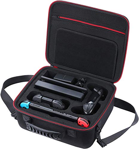 Funda para Nintendo Switch Estuche rígido,Estuche de Viaje Compatible con el Controlador Nintendo Switch Fit Switch Pro,Adaptador de CA,Agarre Joy-con,Correa Joy-con