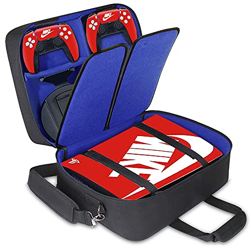 Funda para Playstation 5, funda de transporte para videoconsolas PS5 – Protección con correa para el hombro y compartimentos separables para accesorios y juegos