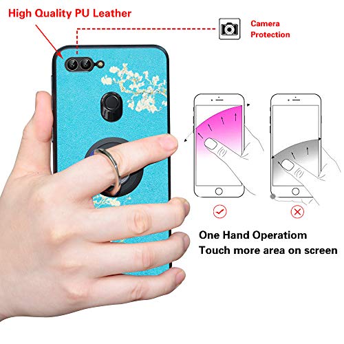 Funda para Xiaomi Mi 8 Lite,Fashion Design [Antigolpes] con 360 Anillo iman Soporte, Resistente a los arañazos TPU Funda Protectora Case Cover para Mi 8 Lite,Flower