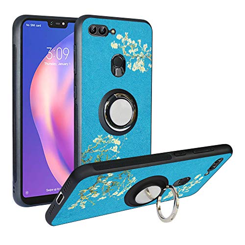 Funda para Xiaomi Mi 8 Lite,Fashion Design [Antigolpes] con 360 Anillo iman Soporte, Resistente a los arañazos TPU Funda Protectora Case Cover para Mi 8 Lite,Flower