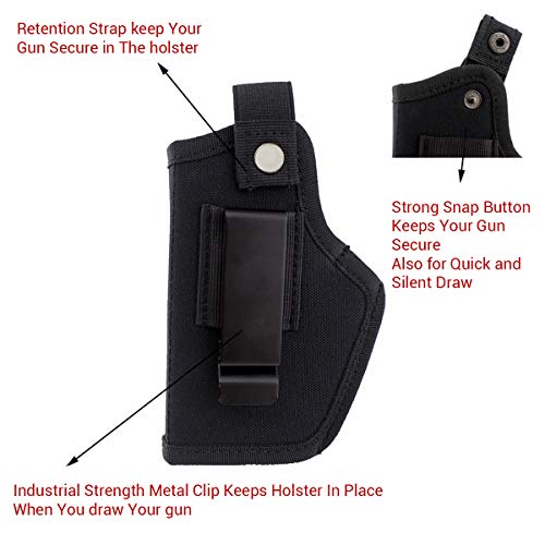 Funda Táctica para Pistola,Funda de Pistola para Llevar Oculto, Compatible con La Mayoría de Pistolas, Pistolas Medianas Compactas Subcompactas