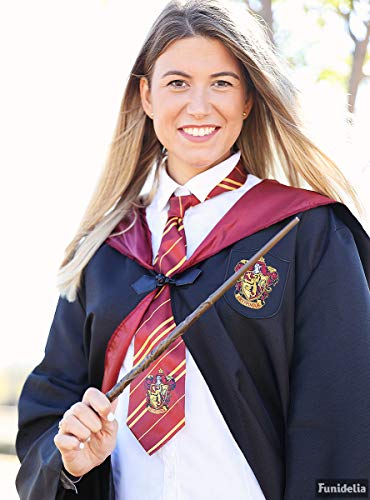 Funidelia | Corbata Harry Potter Gryffindor Oficial para Hombre y Mujer ▶ Hogwarts, Magos, Películas & Series - Color: Granate, Accesorio para Disfraz - Licencia: 100% Oficial