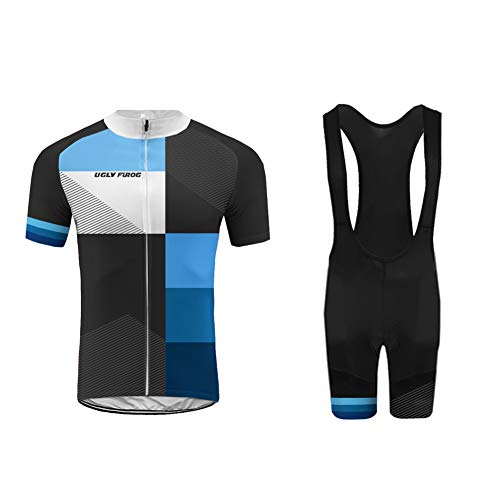 Future Sports Bicycle Wear Designs Bike Wear Ropa Verano Conjunta de Ciclismo de Hombre - Ciclismo Maillot Jersey y Bib Pantalones Cortos Ropa de Bicicleta Secado Rápido Respirable Sudor-Que Absorbe