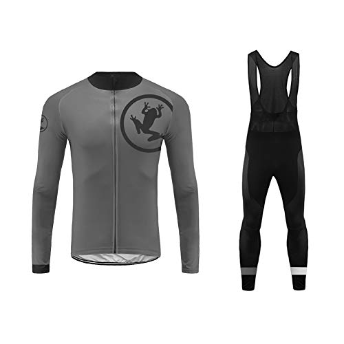 Future Sports Bike Wear Designs para Hombre de Manga Larga Traje Ciclismo Hombre Invierno de Bicicleta Carretera Biking Ropa de Montar Sportswear Jacket Camisa+Long Bib Pants Sets-Dos Piezas