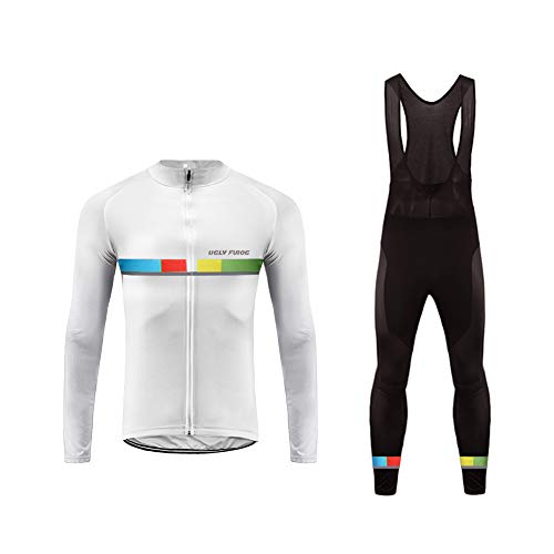 Future Sports Bike Wear Sets de Ropa Bicicleta, Maillots Jersey Manga Larga & Pantalones Acolchados Hombre Respirable Cómodo Invierno Business Gifts