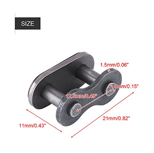 Fydun Cadena y gemelos para motocicleta tipo 415 5pcs Cadena de eslabones maestros