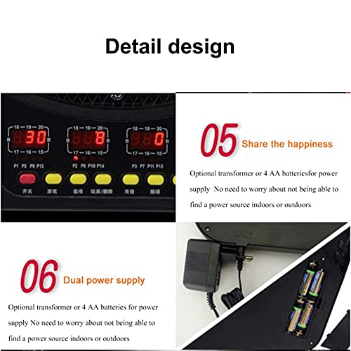 FZYE Tablero de Dardos electrónico, Juegos de Interior Tablero de Dardos electrónico Profesional con 23 categorías Principales de Juegos y 243 subcategorías de Juegos, para Regalos de o